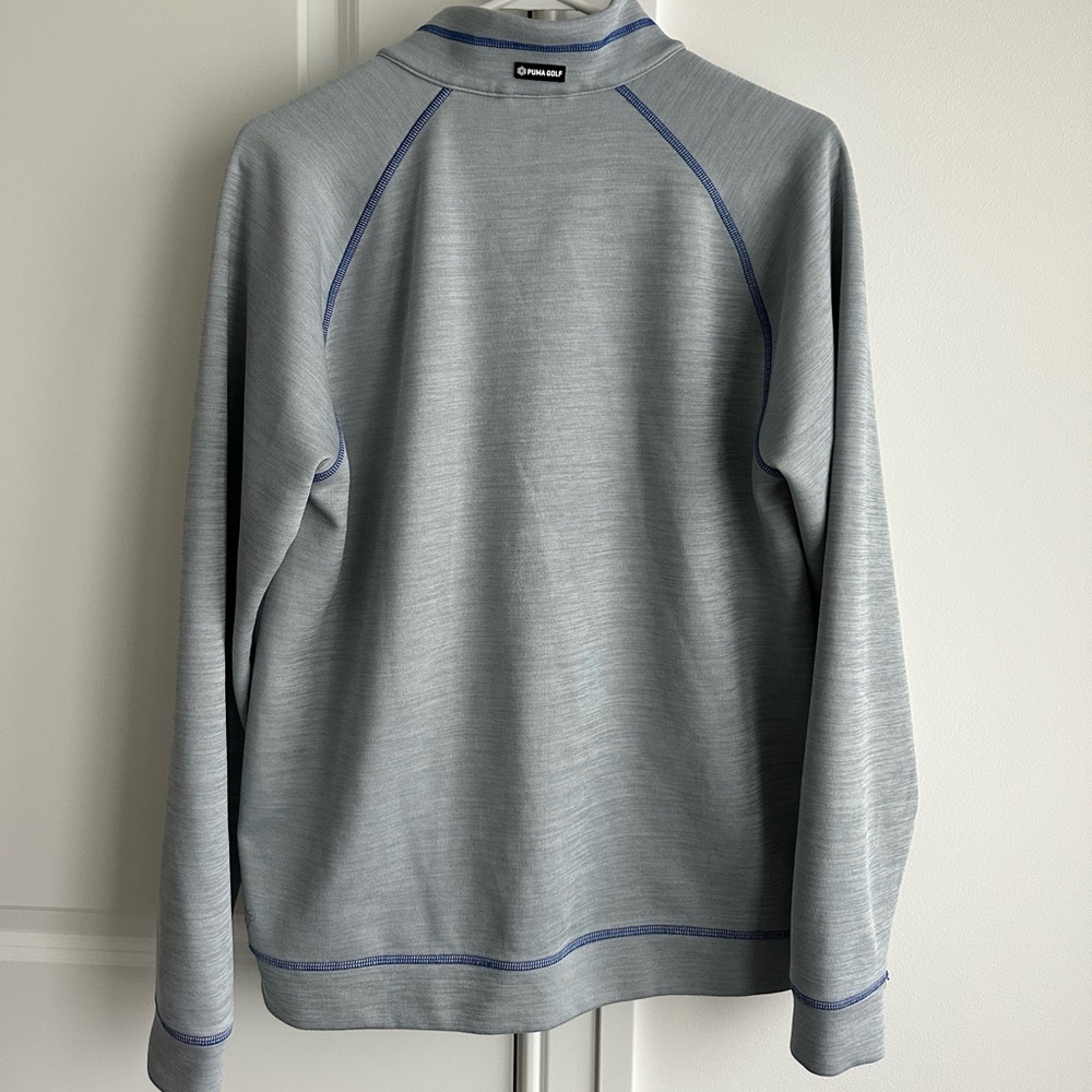 Puma Men's Gray Quarter-Zip Sweater - Picture 4 of 5